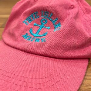 Kids Pink Frye Island Maine Hat